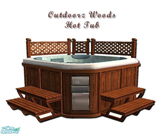 Sims 2 — Outdoorz Wood - Hot Tub by iwubu — Outdoorz in rich and vibrant Koa wood ... The wood setz made to match the