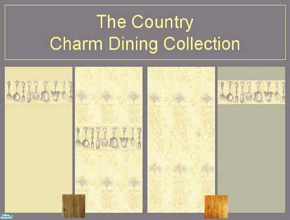 Sims 2 — The Country Charm Dining Collection by kristiemi —  Put a little charm back in your life with the Country Charm