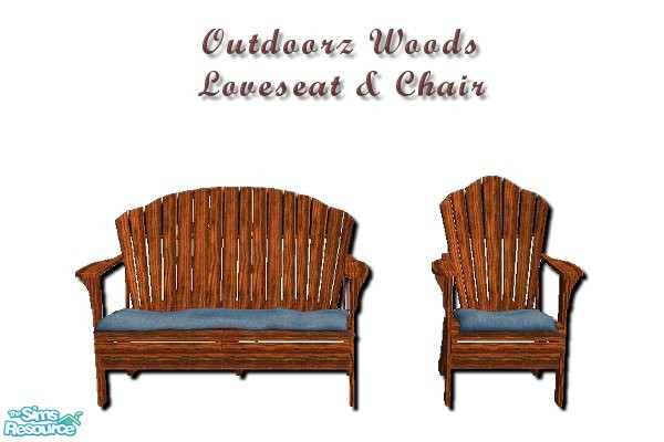 Sims 2 — Outdoorz Wood - Seating by iwubu — Outdoorz in rich and vibrant Koa wood ... The wood setz made to match the