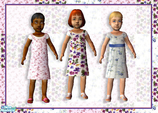 Sims 2 — Reds Floral Toddler Dresses by red1060 — Reds Floral Toddler Dresses