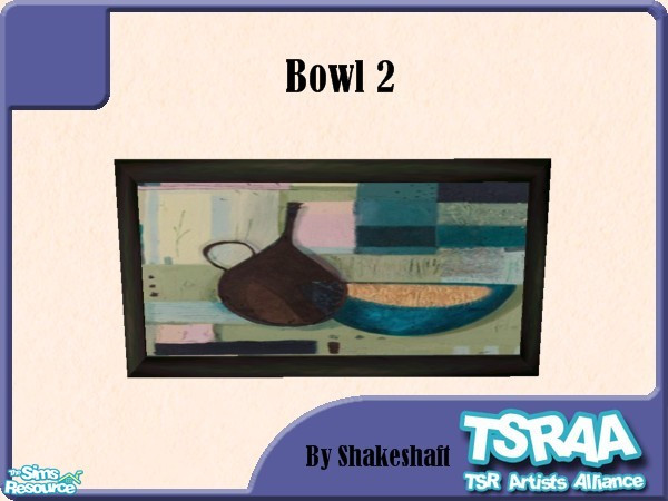 Sims 2 — Modern  Art  Bowls 2 by TSR Archive — Part of a set of 2 Modern Art Prints of Bowls. ** TSRAA Member **