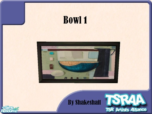 Sims 2 — Modern  Art  Bowls 1 by TSR Archive — Part of a set of 2 Modern Art Prints of Bowls. ** TSRAA Member **