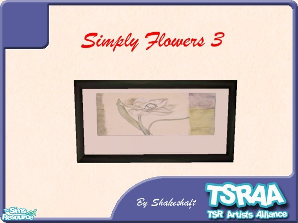 Sims 2 — Simply Flowers 3 by TSR Archive — Part of a set of 3 floral prints. ** TSRAA Member **