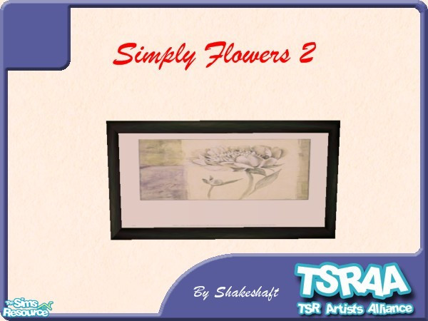 Sims 2 — Simply Flowers 2 by TSR Archive — Part of a set of 3 floral prints. ** TSRAA Member **