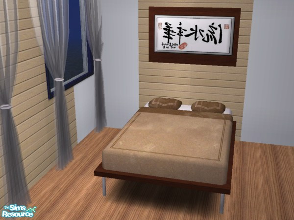 Sims 2 — Modern Stil Bedroom Painting by Funny2401 — Includes : Bed , Plantcolumn , Wardrobe , Fern (small Plant) ,