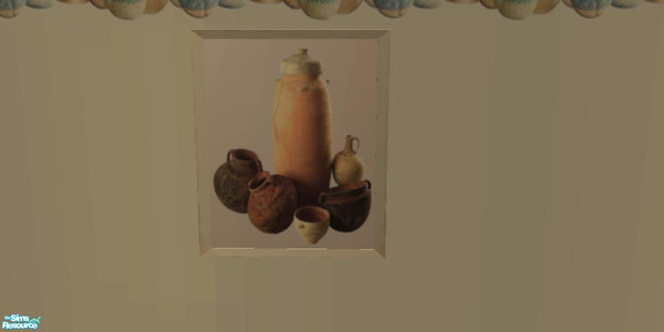 Sims 2 — Earthenware Kitchen Art 1 by NewSimSimGirl — An earthy set, styled around the beauty of eathenware pottery.