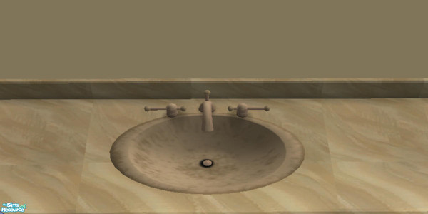 Sims 2 — Earthenware Kitchen Sink by NewSimSimGirl — An earthy set, styled around the beauty of eathenware pottery.