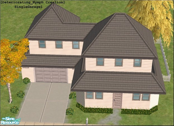 Sims 2 — DN_SingleGarage1 by Deteriorating_Nymph — This petite house was constructed on a 2x2 lot and is the perfect
