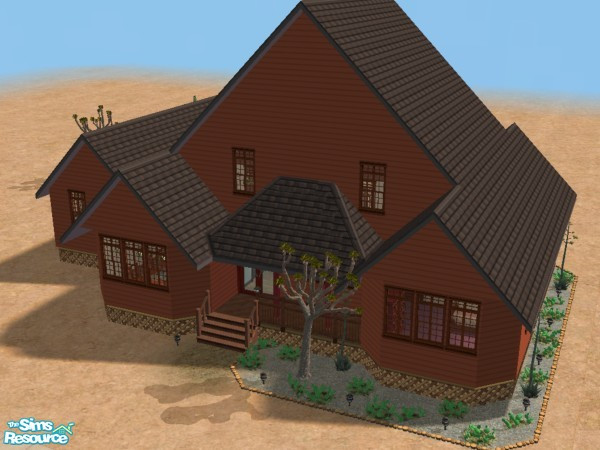 Sims 2 — Desert Hideaway by Pookkah — Desert home that is fully furnished. Single floor, 3 bedrooms, 2 bathrooms with an