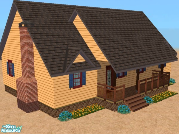 Sims 2 — Desert Starter 2 by Pookkah — Desert Starter home furnished with the basic necessities. Single floor, 3