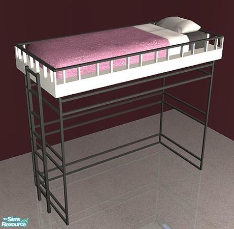 Sims 2 — LB Rosa -  Bed by SaeraMaples — A more feminine recolor set for the Loft Bedroom.