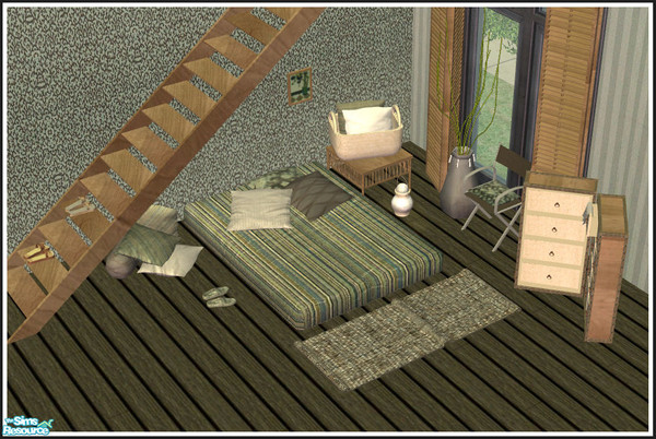 Sims 2 — Steffor recolors - teal by mirake — Based on the "under the stairs" set, I recolored that and some