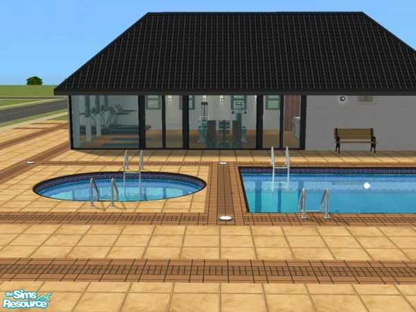 Sims 2 — Fitness Centre by gil_shalos — Now there's no excuse for your Sims to be unhealthy. This fitness centre boasts a