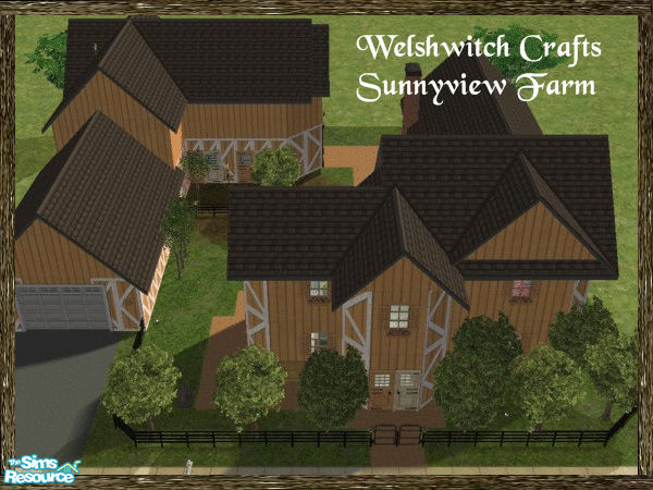 Sims 2 — Sunnyview Farm by WelshWitch — Family farm house, barn, garage/parking, greenhouse. The perfect home for your