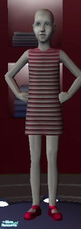 Sims 2 — striped child dress by apemassie — cute little strips for your little girl