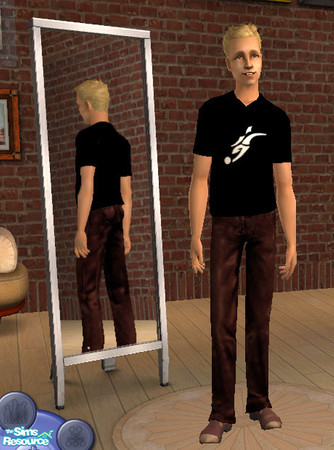 Sims 2 — Black Beckham Logo Shirt by sa72tigger — David Beckham was at adidas headquarters in Germany to announce his