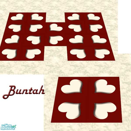 Sims 2 — Nightlife Romance Any-Size Rug by buntah — This is a recolor of Nightlife's cheap round rug. Place it one time