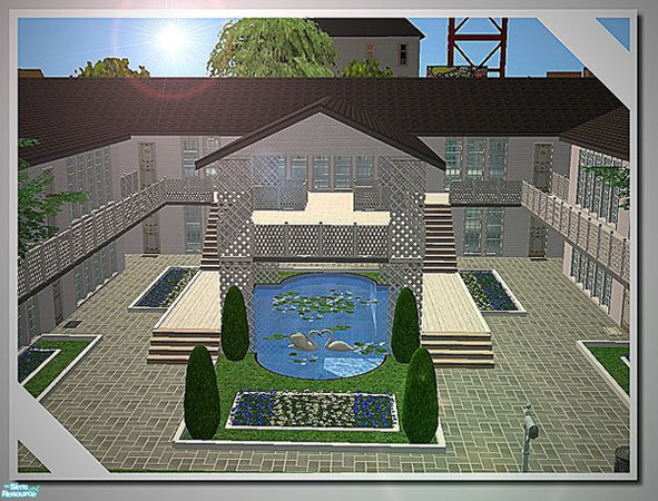 Sims 2 — Apartments 5 by kissme87 — Apartment with 5 apartments units . Cost 630 to 970 $ . Its unfurnished but there is