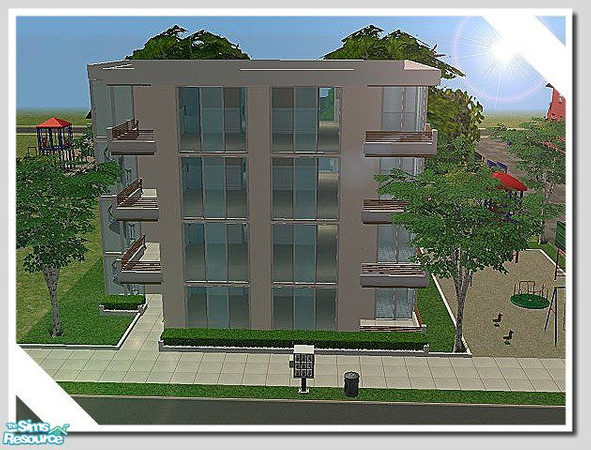 Sims 2 — Apartments 6 by kissme87 — Apartment house with 4 units . Cost 1,566 to 1,601 $ . Its unfurnished . Hope you