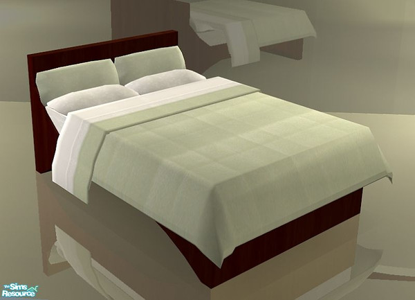 Sims 2 — Dahlia Bed by SaeraMaples — This elegant bedroom has a charming mix of dark wood and light textures.