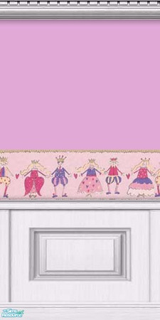 Sims 2 — Fairy Tale Pink 5 by Cailca — A pretty set of walls for any of your sim girls living in a Fairy Tale, also