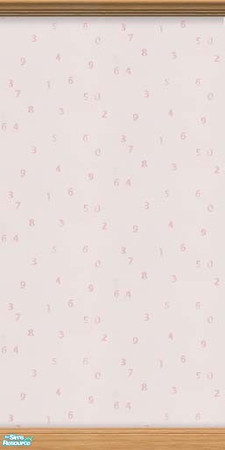 Sims 2 — Pink Numbers 2 by Cailca — A set of walls perfect for a child's bedroom, also available in green. Please Rate.