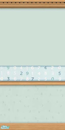 Sims 2 — Green Numbers 3 by Cailca — Perfect walls for a childs room, also available in Pink. Please Rate.