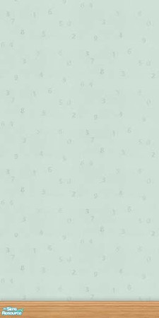 Sims 2 — Green Numbers 1 by Cailca — Perfect walls for a childs room, also available in Pink. Please Rate.