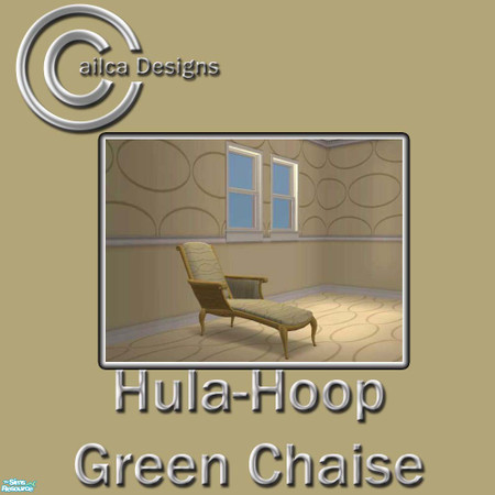 Sims 2 — Hula-Hoop Green Chaise by Cailca — A bedroom furniture set to match my Hula Hoop walls, also avaiable in brown.