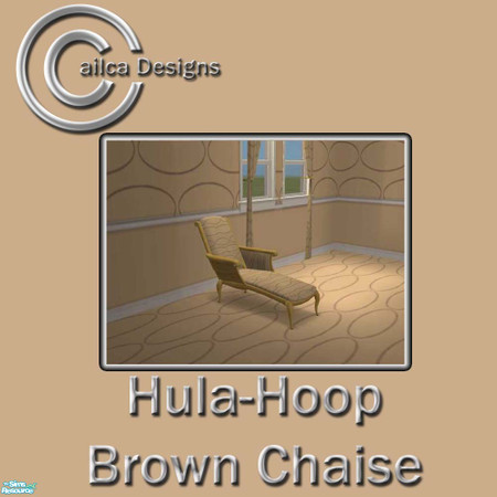 Sims 2 — Hula-Hoop Brown Chaise by Cailca — A bedroom furniture set to match my Hula-Hoop wall sets, also available in