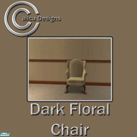 Sims 2 — Dark Floral Chair by Cailca — A matching set to my Pale Floral Bedroom, but slighty darker. Please Rate.