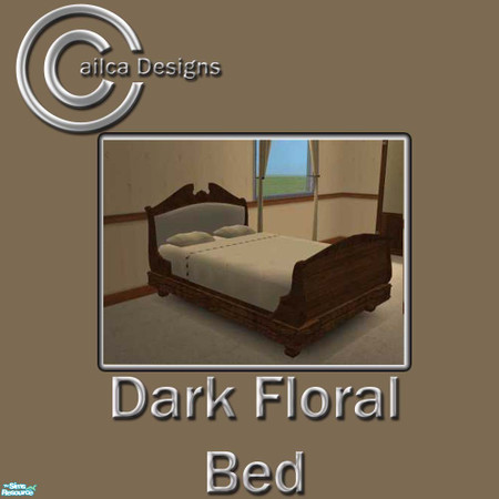 Sims 2 — Dark Floral Bed by Cailca — A matching set to my Pale Floral Bedroom, but slighty darker. Please Rate.