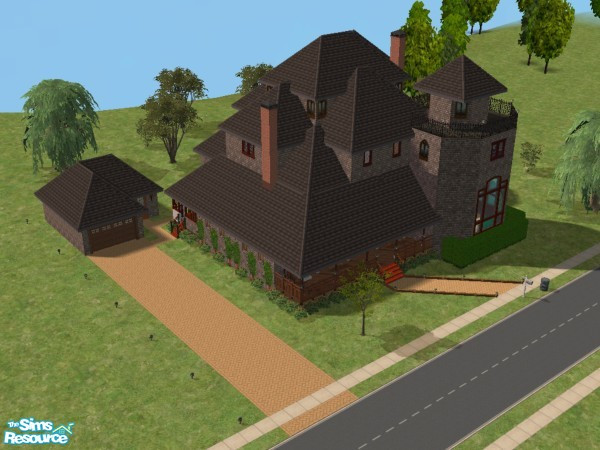 Sims 2 — Gothic Delight by Goldy_Bear — This Gothic Victorian Mansion is perfect for large Sims families. The windowless