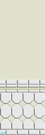 Sims 2 — Green and White Tile by Lorah — Colorful walls in red, orange, yellow, green, blue, purple and pink. Nicely done