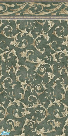 Sims 2 — Green Leaf by Purpleto280 — This is a beautyful wall I made, And hope to continue these designs.