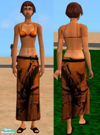 Sims 2 — Golden University Skirt by gbourn — Long skirt in autumnal colours
