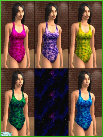 Sims 2 — Colorful Swimsuit Collection by Agent420 — These Colorful Swimsuits are new on the market. Great patterns in 5