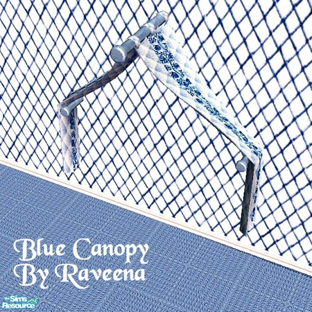 Sims 2 — Blue Canopy by Raveena — This is a recolor of Dincer's Gustavian bedroom set. There are 3 different colors,