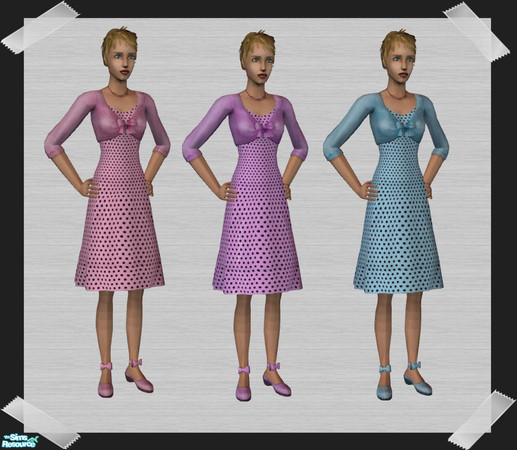 Sims 2 — Polka dot dresses by Malitia —  