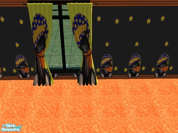 Sims 2 — Halloween Kitty curtains by ead425 — getting ready for Halloween..here's a set for you. set includes 1