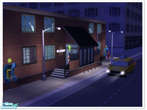 Sims 2 — Club Monochrome by MissyZ — Club Monochrome converted one of the old factory warehouses and is now one of the