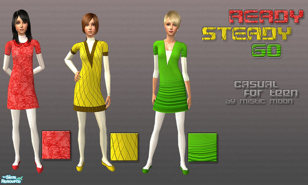 Sims 2 — Ready?Steady...Go! by MisticMoon — Small set of 3 casual clothing for teens-girls. Hope you like these bright