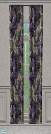 Sims 2 — Haven Scent Bedroom - Curtains by Riverwillows — Lovely Victorian style bedroom set in soft lavender florals.