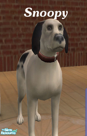 Sims 2 — Snoopy! by TrailRunner782 — Everyone\'s favorite Beagle... as a large breed!