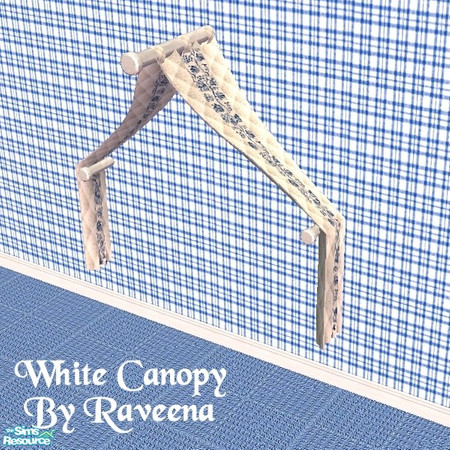 Sims 2 — White Canopy by Raveena — This is a recolor of Dincer's Gustavian bedroom set. There are 3 different colors,