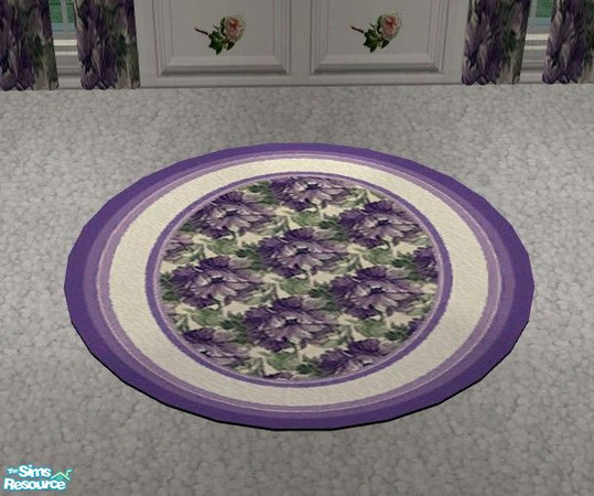 Sims 2 — Haven Scent Bedroom - 2x3 Oval Rug by Riverwillows — Lovely Victorian style bedroom set in soft lavender