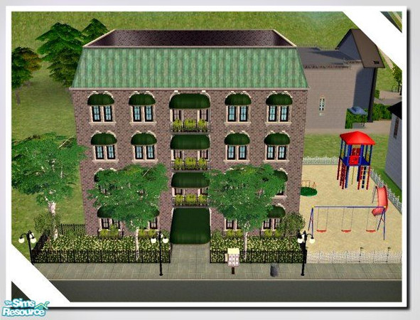 Sims 2 — Apartments 8 by kissme87 — Apartment house with 8 apartment units . Cost 980 - 980 $. Its unfurnished . Hope you
