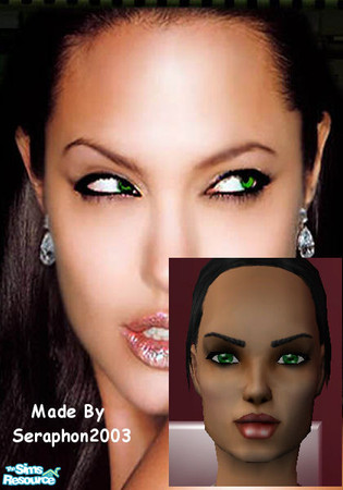 Sims 2 — Angelina Jolie by seraphon2003 — All natural sim with no meshes needed. 