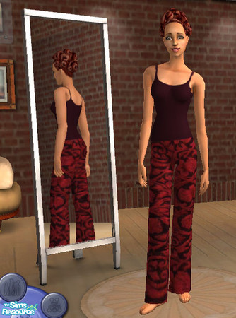 Sims 2 — Red and Black Velvet by sa72tigger — go to this link which is sleep page 11 and the mesh is the second one.