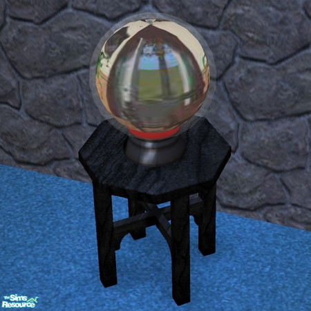 Sims 2 — Crystal Ball - Black table color by Dr Pixel — Black table color option for the Crystal Ball TV - needs the mesh